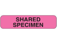 Shamrock "Shared Specimen" Pre-Printed Label 5/16 x 1-1/4 Inch