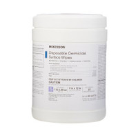 McKesson Surface Disinfectant Premoistened Manual Pull Wipe 65 Count Canister Alcohol Scent NonSterile 50-66170 Case/12