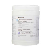 McKesson Surface Disinfectant Premoistened Manual Pull Wipe 65 Count Canister Alcohol Scent NonSterile 50-66170 Case of 12 50-66170 McKesson 949454_CS