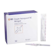 Peripheral IV Catheter Insyte™ Autoguard™ BC 20 Gauge 1 Inch Button Retracting Safety Needle 382633 Box of 50 382633 Insyte™ Autoguard™ BC 793983_BX