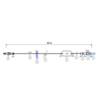 IV Extension Set ICU Small Bore 60 Inch Tubing With Filter B2227 Case of 50 B2227 ICU 1179729_CS