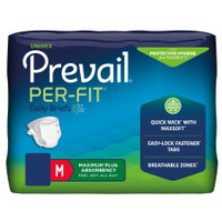 Unisex Adult Incontinence Brief Prevail® Per-Fit® Medium Disposable Heavy Absorbency PF-012/2 Pack/20