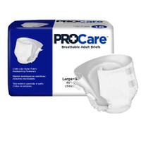 Unisex Adult Incontinence Brief ProCare™ Large Disposable Heavy Absorbency CRB-013/2 Case of 72 CRB-013/2 ProCare™ 1227000_CS