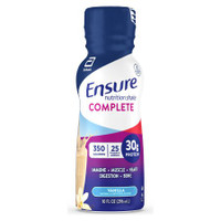 Oral Supplement Ensure® Complete Vanilla Flavor Liquid 10 oz. Bottle 68053 Case/16