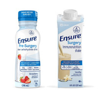 Oral Supplement Ensure Pre-Surgery Clear Carbohydrate Drink / Ensure Surgery Immunonutrition Shake Strawberry / Vanilla Flavor Liquid 8 oz. / 10 oz. Bottle / Carton 67655 Case of 23
