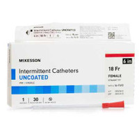 Urethral Catheter McKesson Straight Tip Uncoated PVC 18 Fr. 6 Inch 16-F618 Case of 300 16-F618 McKesson 1135715_CS