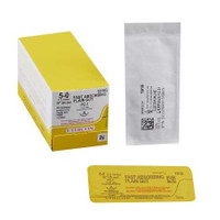 Absorbable Suture with Needle Fast Absorbing Plain Gut PC-1 3/8 Circle Precision Conventional Cutting Needle Size 5 - 0 1915G Box of 12 1915G Fast Absorbing 153825_BX