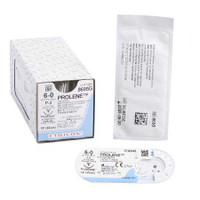 Nonabsorbable Suture with Needle Prolene™ Polypropylene P-3 3/8 Circle Precision Reverse Cutting Needle Size 6 - 0 Monofilament 8695G Box of 12 8695G Prolene™ 3275_BX