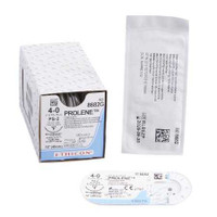 Nonabsorbable Suture with Needle Prolene™ Polypropylene PS-2 3/8 Circle Precision Reverse Cutting Needle Size 4 - 0 Monofilament 8682G Box of 12 8682G Prolene™ 3264_BX