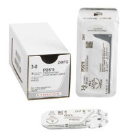 Absorbable Suture with Needle PDS™ II Polydioxanone PS-2 3/8 Circle Precision Reverse Cutting Needle Size 3 - 0 Monofilament Z497G Box of 12 Z497G PDS™ II 129551_BX