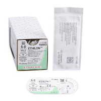 Nonabsorbable Suture with Needle Ethilon™ Nylon PS-2 3/8 Circle Precision Reverse Cutting Needle Size 5 - 0 Monofilament 1666G Box of 12 1666G Ethilon™ 2995_BX