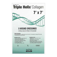 Collagen Dressing Triple Helix® 7 x 7 Inch Square Sterile MP00377 Case of 50 MP00377 Triple Helix® 1105232_CS