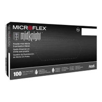 Exam Glove MICROFLEX® MidKnight™ Large NonSterile Nitrile Standard Cuff Length Fully Textured Black Fentanyl Tested MK-296-L Case of 10 MK-296-L MICROFLEX® MidKnight™ 688016_CS