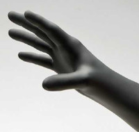Exam Glove NitriDerm® Ultra Black X-Small NonSterile Nitrile Standard Cuff Length Textured Fingertips Black Chemo Tested / Fentanyl Tested 187050 Box of 100 187050 NitriDerm® Ultra Black 887837_BX