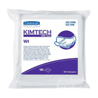 Cleanroom Wipe KIMTECH PURE W4 ISO Class 4 White NonSterile Polypropylene 9 X 9 Inch Disposable 33390 Pack/100