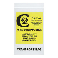 Chemo Drug Transport Bag RD Plastics 9 X 12 Inch Clear Zip Closure Q455 Case/500