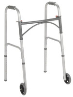 Folding Walker Adjustable Height drive™ Steel Frame 350 lbs. Weight Capacity 32 to 39 Inch Height 10244-4 Case/4