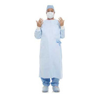 Non-Reinforced Surgical Gown with Towel Evolution 4 X-Large Blue Sterile AAMI Level 4 Disposable 95021 Case of 30 95021 Evolution 4 481848_CS