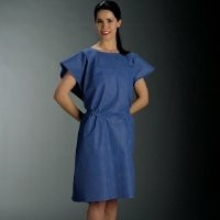 Patient Exam Gown AmpleWear® 2X-Large Blue Disposable 50756 Case/25