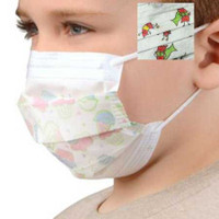 Procedure Mask Cardinal Health™ Pleated Earloops Child Size Kid Design (Dancing Bandages) NonSterile Not Rated Pediatric AT771212 Box of 1 AT771212 Cardinal Health™ 867785_BX