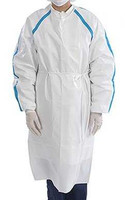 Chemotherapy Procedure Gown Contec® CritiGear™ Small / Medium White NonSterile ASTM D6978-05 Disposable HCGA0800-S/M Bag of 10 HCGA0800-S/M Contec® CritiGear™ 1126626_BG