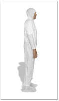 Cleanroom Coverall with Hood and Boot Covers X-Large White Disposable Sterile TCBACV54ST-XL Carton of 20 TCBACV54ST-XL TrueCare Biomedix 1148645_CT