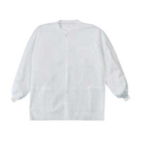Lab Jacket LabMates® White Large Hip Length Nonwoven Disposable 85185 Case of 50 85185 LabMates® 1149947_CS