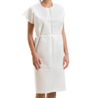 Patient Exam Gown One Size White Disposable 44506 Case of 50