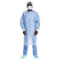 Protective Procedure Gown Halyard One Size Blue NonSterile Not Rated Disposable 69600 Pack of 10 69600 Halyard 691480_PK