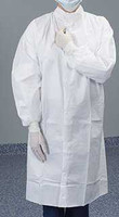 Cleanroom Lab Coat Contec® CritiGear™ White 3X-Large Knee Length Microporous Fabric Disposable HCGA0062 Case of 30 HCGA0062 Contec® CritiGear™ 1124216_CS