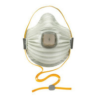 Particulate Respirator Mask AirWave® Industrial N100 with Valve Cup Elastic Strap Medium / Large White NonSterile Not Rated Adult 4700N100 Case/30