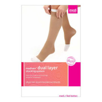 Compression Stocking with Liner mediven Knee High X-large Beige Stocking: Open Toe, Liner: Closed Toe D240015 Pair/1