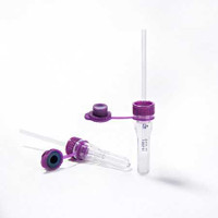 Safe-T-Fill® Capillary Blood Collection Tube K2 EDTA Additive 200 µL Self-Sealing Plug Plastic Tube 077056 Case of 500 077056 Safe-T-Fill® 563843_CS