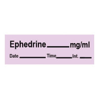 Drug Label Timemed Anesthesia Label EPHEDrine_mg/mL Date_Time_In_ Violet 1/2 X 1-1/2 Inch AN-5 Roll/1