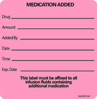 MedVision Pre-Printed Label Paper MedVision Medication Added 2-1/2 x 2-7/16'' Red Roll of 1 MV05FR1367 MedVision® 487942_RL
