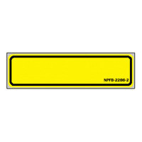 Blank Label Barkley® Multipurpose Label Black / Yellow 1-3/8 X 5-3/8 Inch NPFB-2286-2 Roll/200