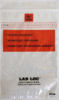 Specimen Transport Bag with Document Pouch Lab-Loc® 6 x 9 Inch Zip Closure Biohazard Symbol / Storage Instructions NonSterile LABZ69BBX Case of 1000 LABZ69BBX Lab-Loc® 978543_CS