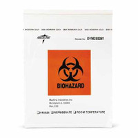 Specimen Transport Bag 12 x 15 Inch Zip Closure Biohazard Symbol / Storage Instructions NonSterile DYND30281 Case of 500 DYND30281 MEDLINE 1104983_CS