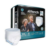 Unisex Adult Absorbent Underwear Attends® Premier Pull On with Tear Away Seams 2X-Large Disposable Heavy Absorbency ALI-UW50 Case of 40 ALI-UW50 Attends® Premier 1226422_CS
