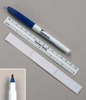 Skin Marker with Ruler and Labels Cardinal Health™ Gentian Violet Ink Full Size Tapered Tip Sterile 250PRL Box of 50 250PRL Cardinal Health™ 478484_BX