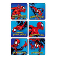 Kids Love Stickers® 90 per Pack Spider-Man Strong n Healthy Sticker 2-1/2 Inch 2502P Pack/1