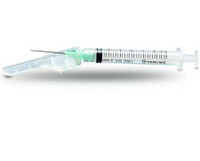 Safety Tuberculin Syringe with Needle SurGuard® 1 mL 5/8 Inch 25 Gauge Hinged Safety Needle Ultra Thin Wall SG3-01T2516 Case of 400 SG3-01T2516 SurGuard® 888303_CS