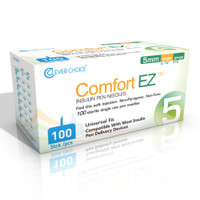Standard Insulin Pen Needle Comfort EZ‚ 31 Gauge 5 mm Length NonSafety 31G5 Box of 100