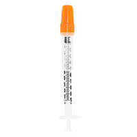 Safety Insulin Syringe with Needle SOL-GUARD™ 1 mL 1/2 Inch 29 Gauge Sliding Safety Needle Regular Wall 200017SG Case/800