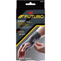 Wrist Brace Futuro™ Compression Stabilizing Low Profile Aluminum / Nylon / Polyester / Polyethylene / Spandex / Silicone Right Hand Black Small / Medium 48400ENR Pack of 1 48400ENR Futuro™ Compression Stabilizing 971913_EA