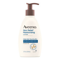 Hand and Body Moisturizer Aveeno® Skin Relief 12 oz. Pump Bottle Unscented Lotion 38137001579 Each/1