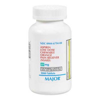 Children's Pain Relief Major® 81 mg Strength Aspirin Chewable Tablet 1,000 per Bottle 00904679480 Bottle of 1 00904679480 Major® 1112764_BT