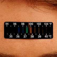 Single Patient Skin Thermometer LCD Sens°strip™ 35 to 40 °C Line Indicator Display 81-010003 Case of 100 81-010003 LCD Sens°strip™ 307547_CS