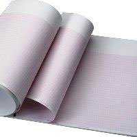 Diagnostic Recording Paper Welch Allyn® Thermal Paper 209 mm x 183 Foot Z-Fold Red Grid 94016 Case of 5 94016 Welch Allyn® 705489_CS