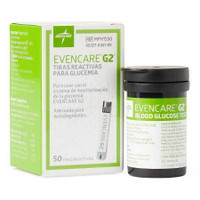 Blood Glucose Test Strips EvenCare® G2® 50 Strips per Pack MPH1550 Box of 50 MPH1550 EvenCare® G2® 874416_BX